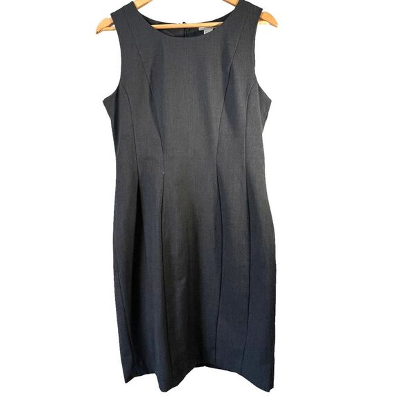 H&M Heather Gray Shift Dress Below the Knee 12 Large NWT - Picture 1 of 4